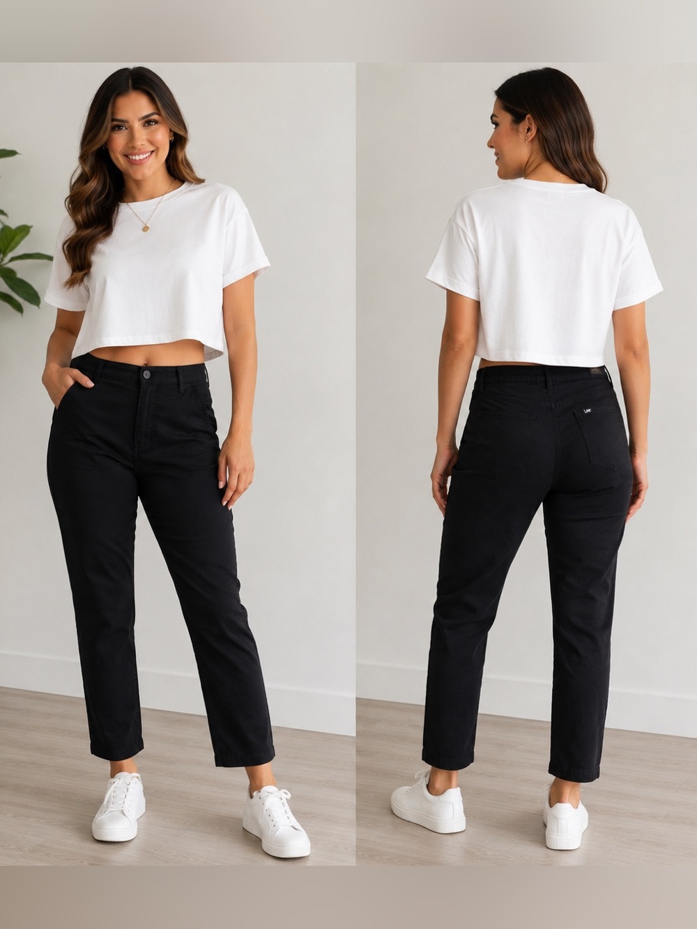 Lee 23” Mid Rise Capri Pants Black Stretch Women’s Size 2 NWT